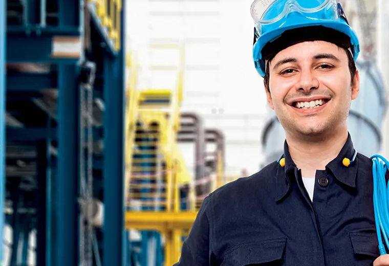 A Didaktik engineer at the fabrication yard