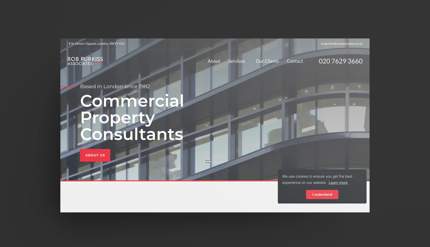 The RP Associates website