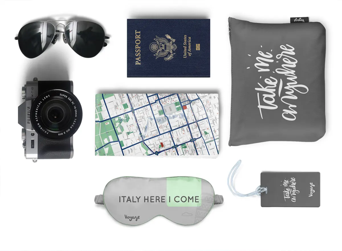 Voyage Travel branded travel accessories